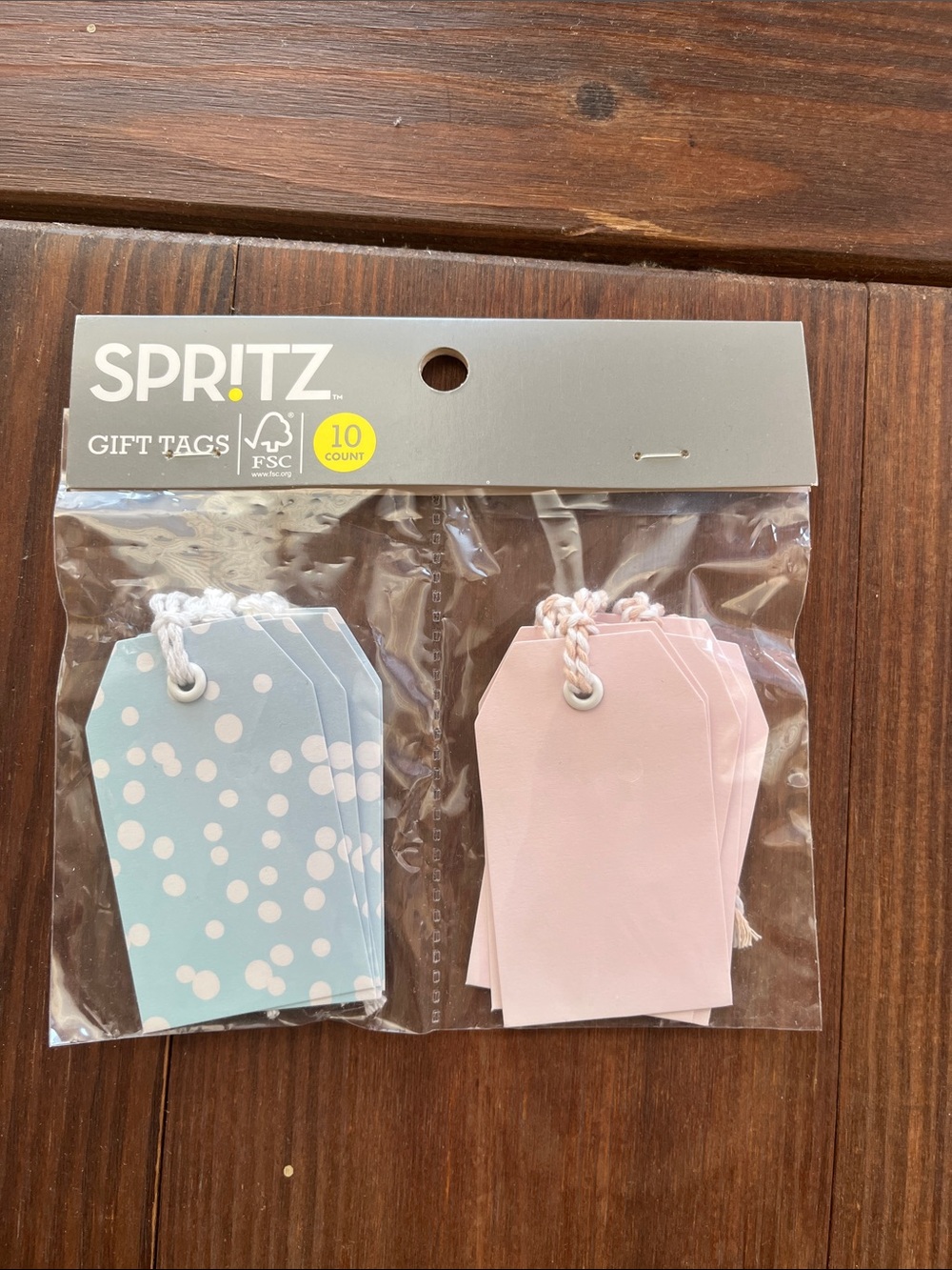 Spritz Blue Polka Dot & Light Pink Gift Tags